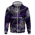 Custom NAIDOC Week 2024 Freo Zip Hoodie Aboriginal Animals Keep The Fire Burning