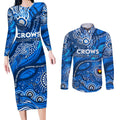 Custom NAIDOC Week 2024 Cats Couples Matching Long Sleeve Bodycon Dress and Long Sleeve Button Shirt Aboriginal Animals Keep The Fire Burning