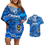 Custom NAIDOC Week 2024 Cats Couples Matching Off Shoulder Short Dress and Hawaiian Shirt Aboriginal Animals Keep The Fire Burning