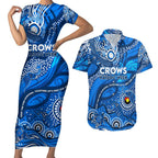 Custom NAIDOC Week 2024 Cats Couples Matching Short Sleeve Bodycon Dress and Hawaiian Shirt Aboriginal Animals Keep The Fire Burning