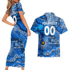 Custom NAIDOC Week 2024 Cats Couples Matching Short Sleeve Bodycon Dress and Hawaiian Shirt Aboriginal Animals Keep The Fire Burning