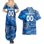 Custom NAIDOC Week 2024 Cats Couples Matching Summer Maxi Dress and Hawaiian Shirt Aboriginal Animals Keep The Fire Burning