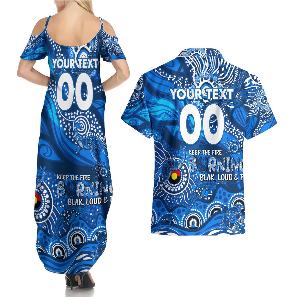 Custom NAIDOC Week 2024 Cats Couples Matching Summer Maxi Dress and Hawaiian Shirt Aboriginal Animals Keep The Fire Burning