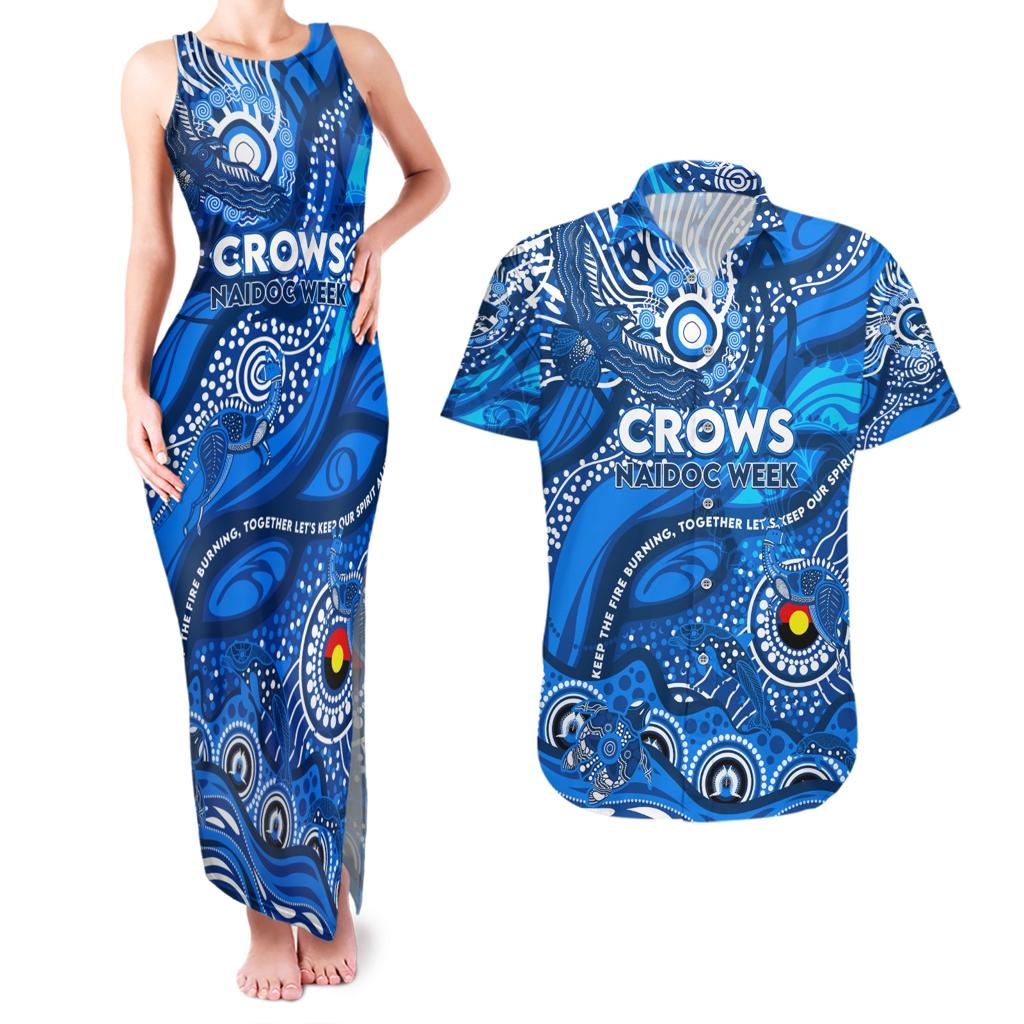 Custom NAIDOC Week 2024 Cats Couples Matching Tank Maxi Dress and Hawaiian Shirt Aboriginal Animals Keep The Fire Burning