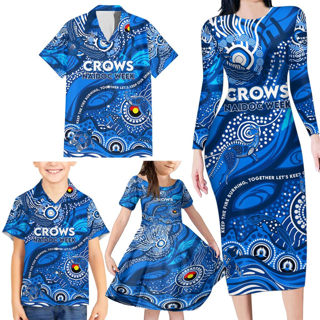 Custom NAIDOC Week 2024 Cats Family Matching Long Sleeve Bodycon Dress and Hawaiian Shirt Aboriginal Animals Keep The Fire Burning