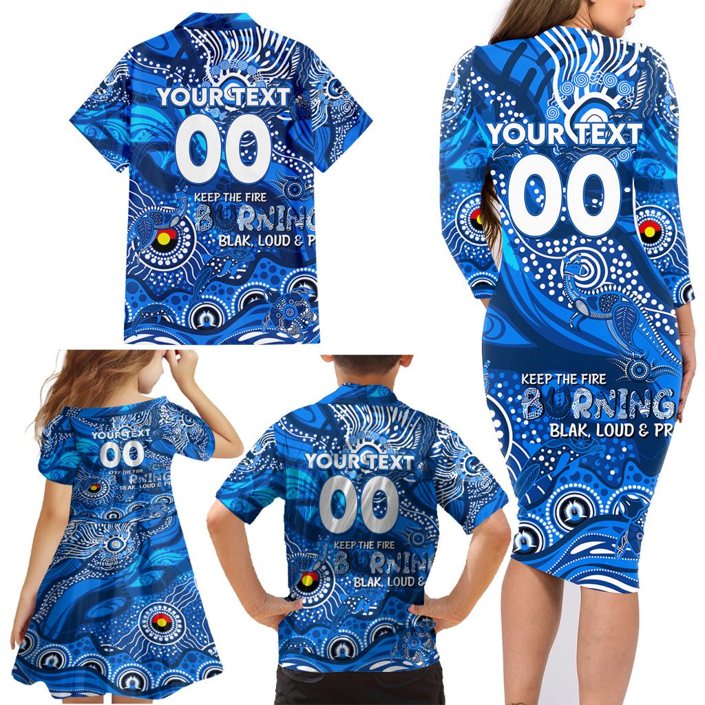Custom NAIDOC Week 2024 Cats Family Matching Long Sleeve Bodycon Dress and Hawaiian Shirt Aboriginal Animals Keep The Fire Burning