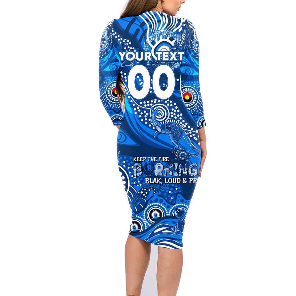 Custom NAIDOC Week 2024 Cats Family Matching Long Sleeve Bodycon Dress and Hawaiian Shirt Aboriginal Animals Keep The Fire Burning