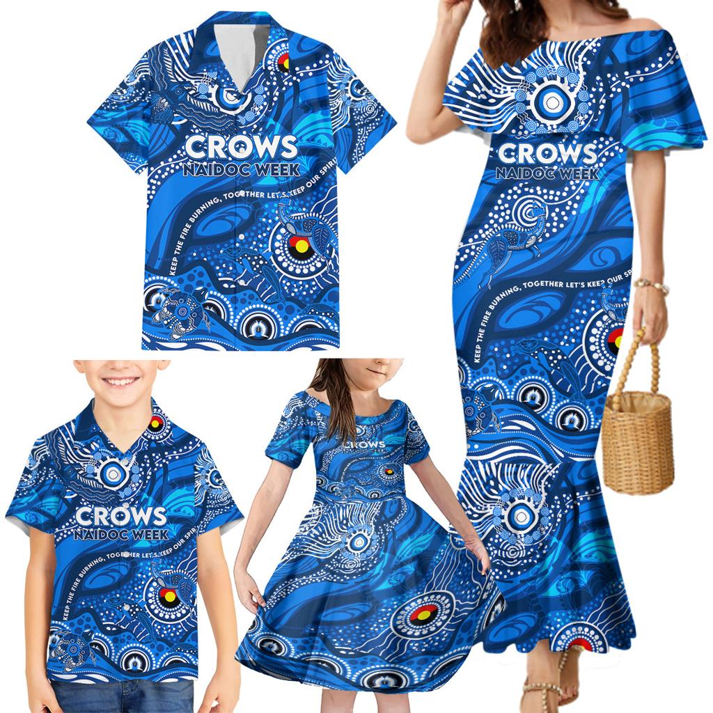 Custom NAIDOC Week 2024 Cats Family Matching Mermaid Dress and Hawaiian Shirt Aboriginal Animals Keep The Fire Burning