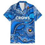 Custom NAIDOC Week 2024 Cats Family Matching Off The Shoulder Long Sleeve Dress and Hawaiian Shirt Aboriginal Animals Keep The Fire Burning
