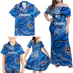 Custom NAIDOC Week 2024 Cats Family Matching Off Shoulder Maxi Dress and Hawaiian Shirt Aboriginal Animals Keep The Fire Burning