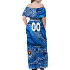 Custom NAIDOC Week 2024 Cats Family Matching Off Shoulder Maxi Dress and Hawaiian Shirt Aboriginal Animals Keep The Fire Burning