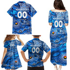 Custom NAIDOC Week 2024 Cats Family Matching Puletasi and Hawaiian Shirt Aboriginal Animals Keep The Fire Burning
