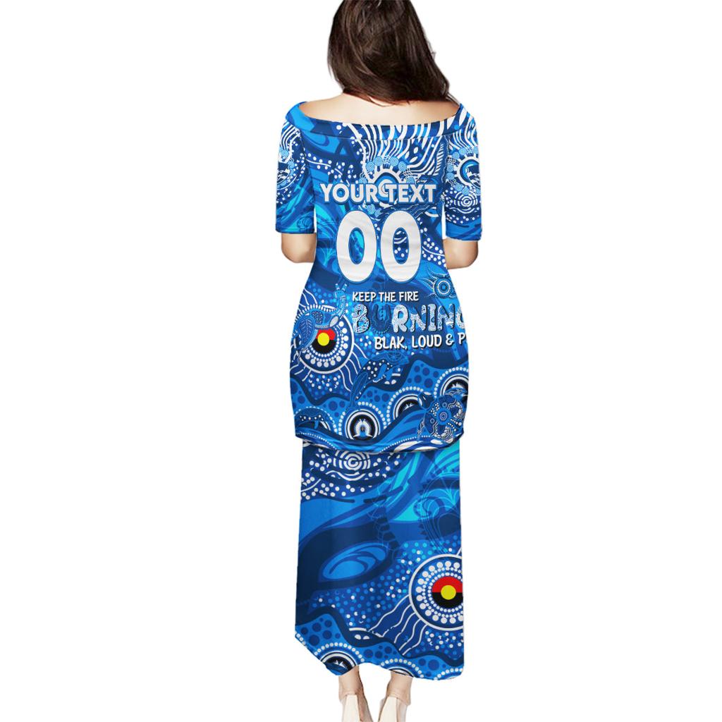 Custom NAIDOC Week 2024 Cats Family Matching Puletasi and Hawaiian Shirt Aboriginal Animals Keep The Fire Burning