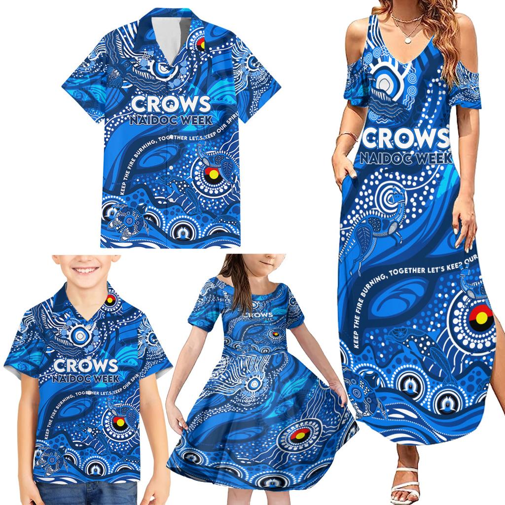 Custom NAIDOC Week 2024 Cats Family Matching Summer Maxi Dress and Hawaiian Shirt Aboriginal Animals Keep The Fire Burning