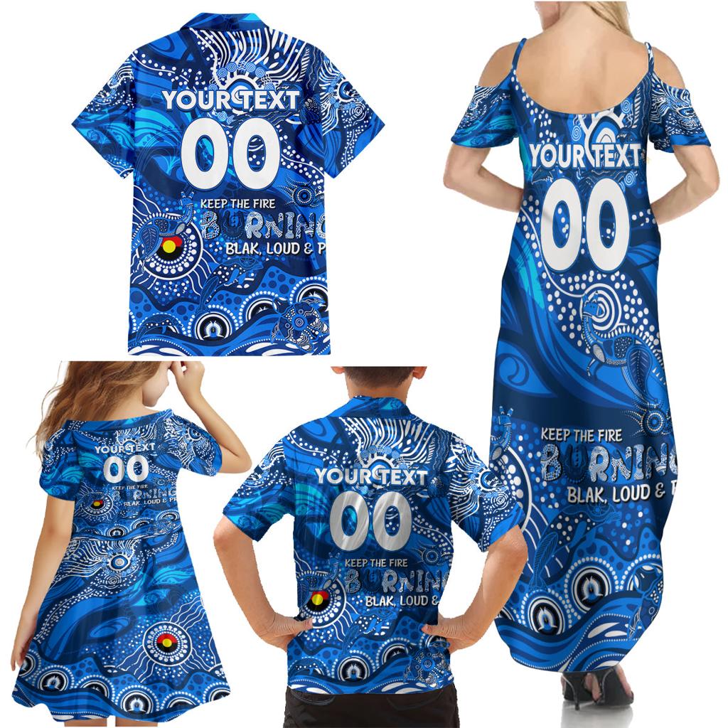Custom NAIDOC Week 2024 Cats Family Matching Summer Maxi Dress and Hawaiian Shirt Aboriginal Animals Keep The Fire Burning