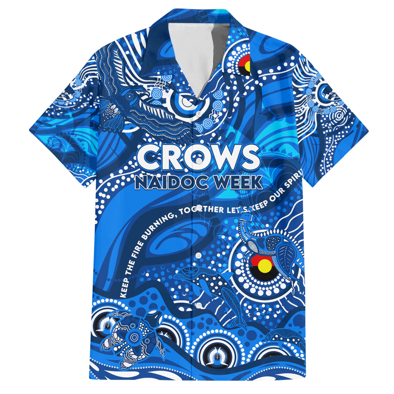 Custom NAIDOC Week 2024 Cats Hawaiian Shirt Aboriginal Animals Keep The Fire Burning
