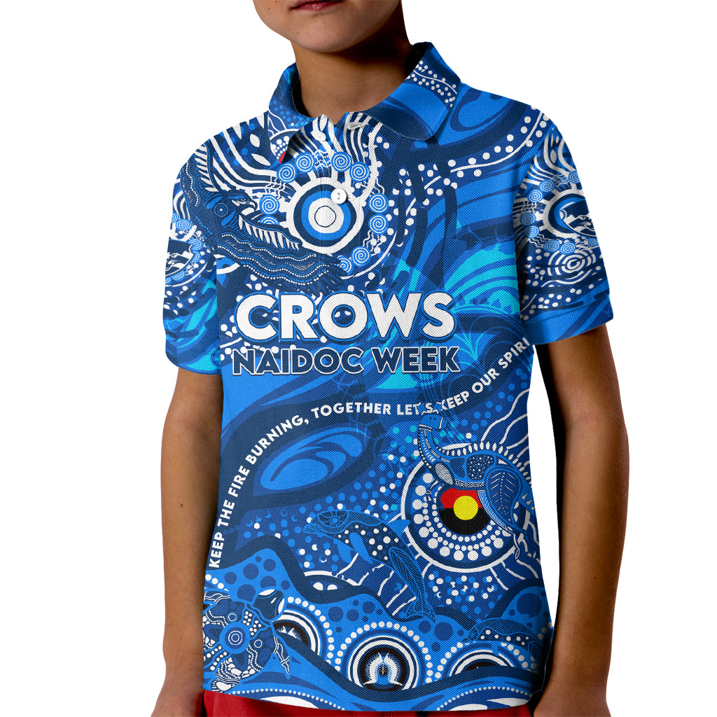 Custom NAIDOC Week 2024 Cats Kid Polo Shirt Aboriginal Animals Keep The Fire Burning