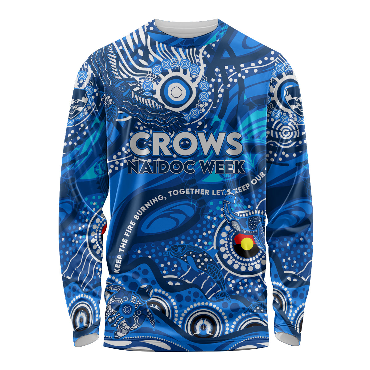 Custom NAIDOC Week 2024 Cats Long Sleeve Shirt Aboriginal Animals Keep The Fire Burning
