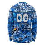 Custom NAIDOC Week 2024 Cats Long Sleeve Shirt Aboriginal Animals Keep The Fire Burning