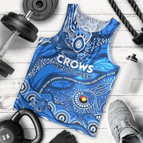 Custom NAIDOC Week 2024 Cats Men Tank Top Aboriginal Animals Keep The Fire Burning