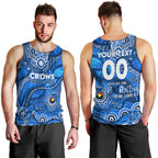 Custom NAIDOC Week 2024 Cats Men Tank Top Aboriginal Animals Keep The Fire Burning