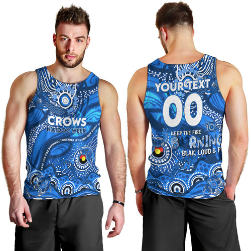 Custom NAIDOC Week 2024 Cats Men Tank Top Aboriginal Animals Keep The Fire Burning