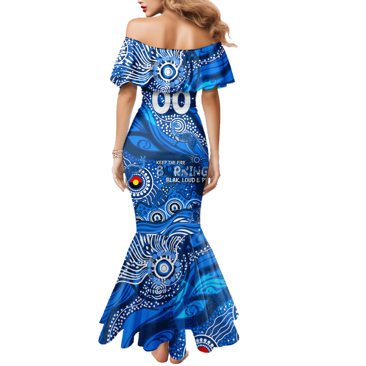 Custom NAIDOC Week 2024 Cats Mermaid Dress Aboriginal Animals Keep The Fire Burning