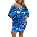 Custom NAIDOC Week 2024 Cats Off Shoulder Short Dress Aboriginal Animals Keep The Fire Burning