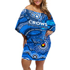 Custom NAIDOC Week 2024 Cats Off Shoulder Short Dress Aboriginal Animals Keep The Fire Burning