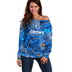 Custom NAIDOC Week 2024 Cats Off Shoulder Sweater Aboriginal Animals Keep The Fire Burning