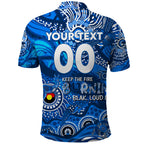 Custom NAIDOC Week 2024 Cats Polo Shirt Aboriginal Animals Keep The Fire Burning