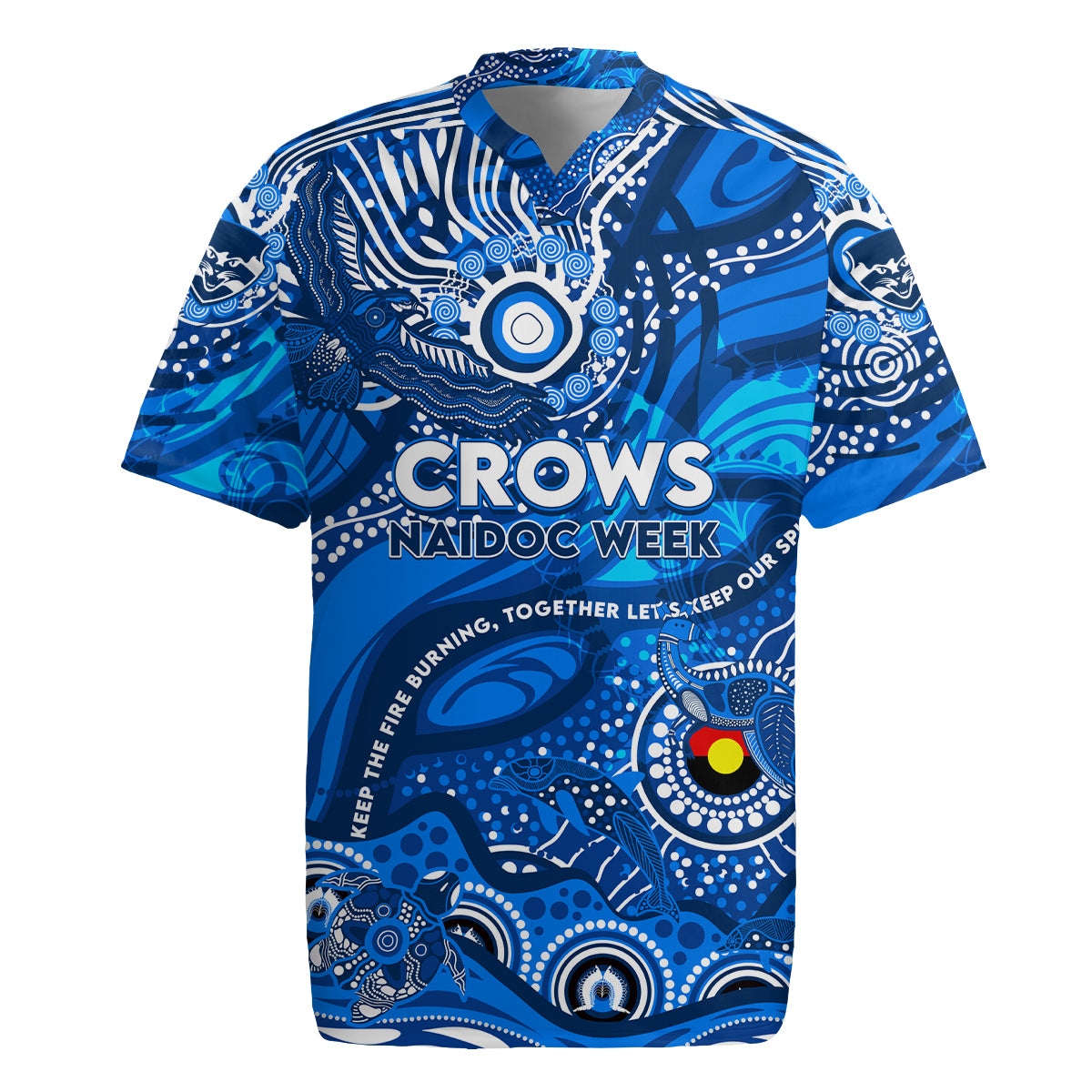 Custom NAIDOC Week 2024 Cats Rugby Jersey Aboriginal Animals Keep The Fire Burning