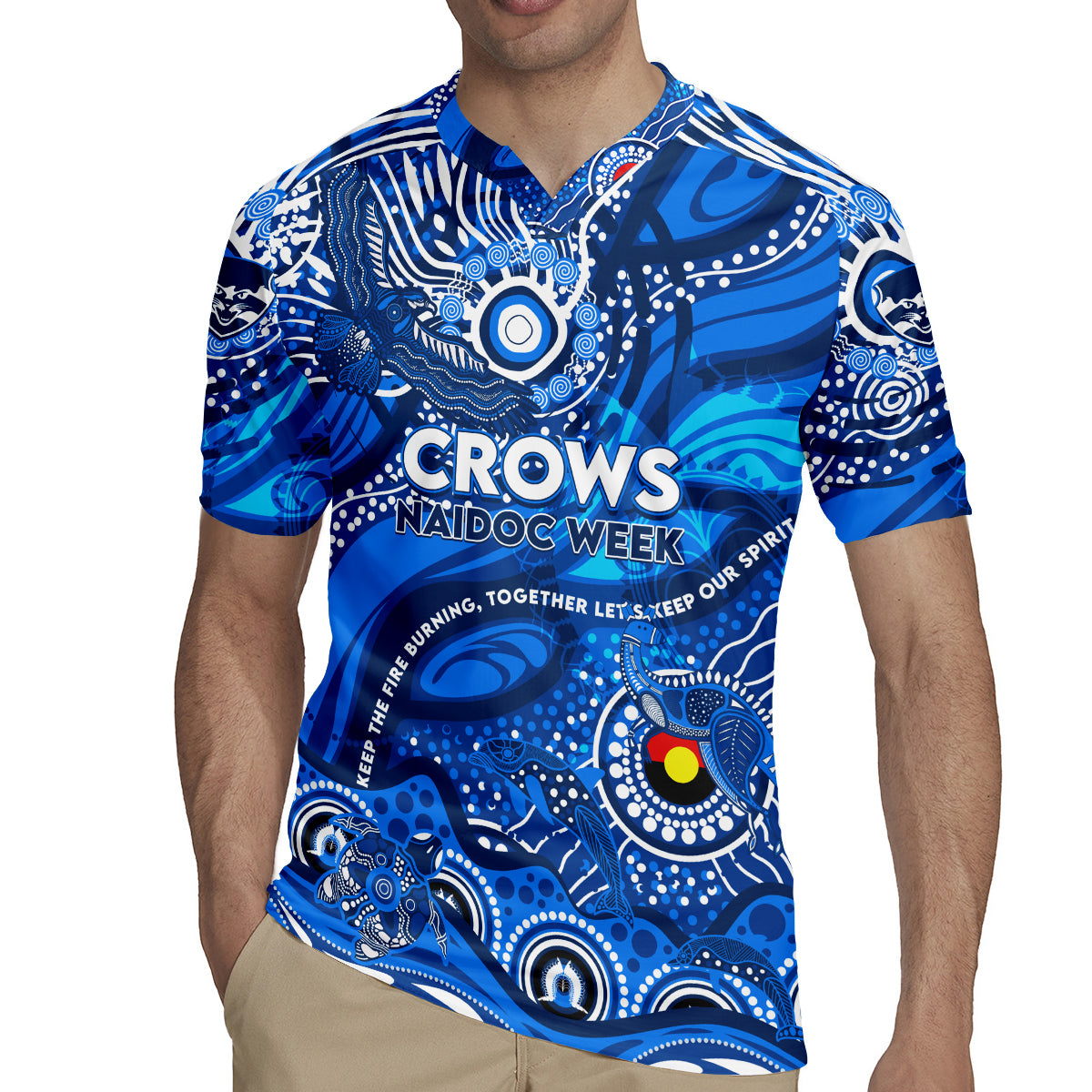 Custom NAIDOC Week 2024 Cats Rugby Jersey Aboriginal Animals Keep The Fire Burning