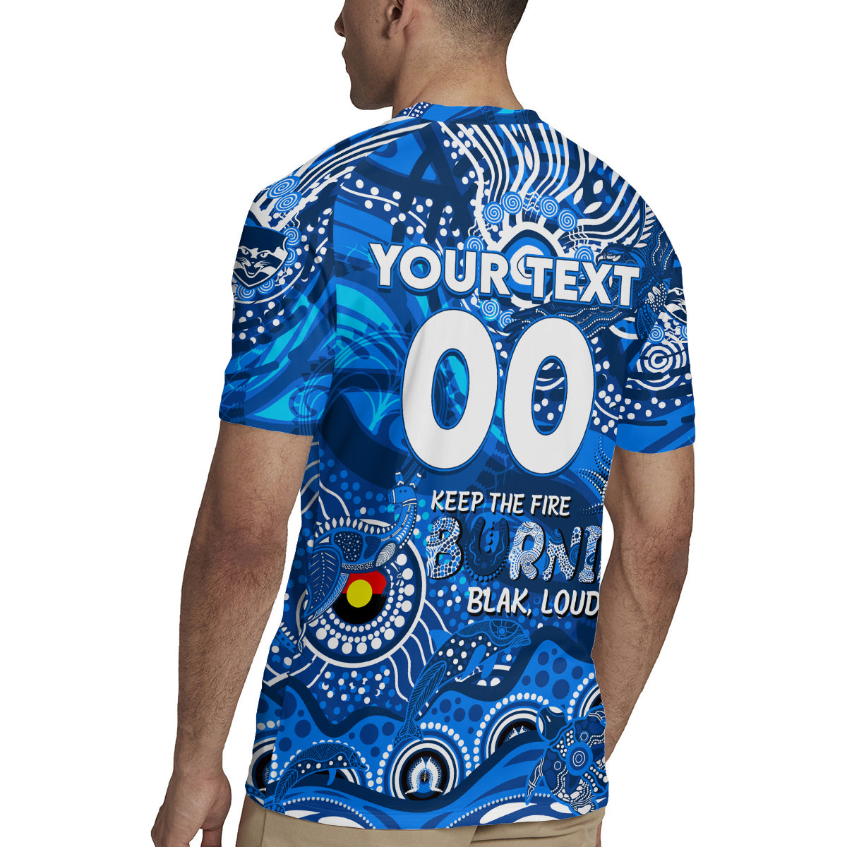 Custom NAIDOC Week 2024 Cats Rugby Jersey Aboriginal Animals Keep The Fire Burning