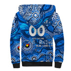 Custom NAIDOC Week 2024 Cats Sherpa Hoodie Aboriginal Animals Keep The Fire Burning