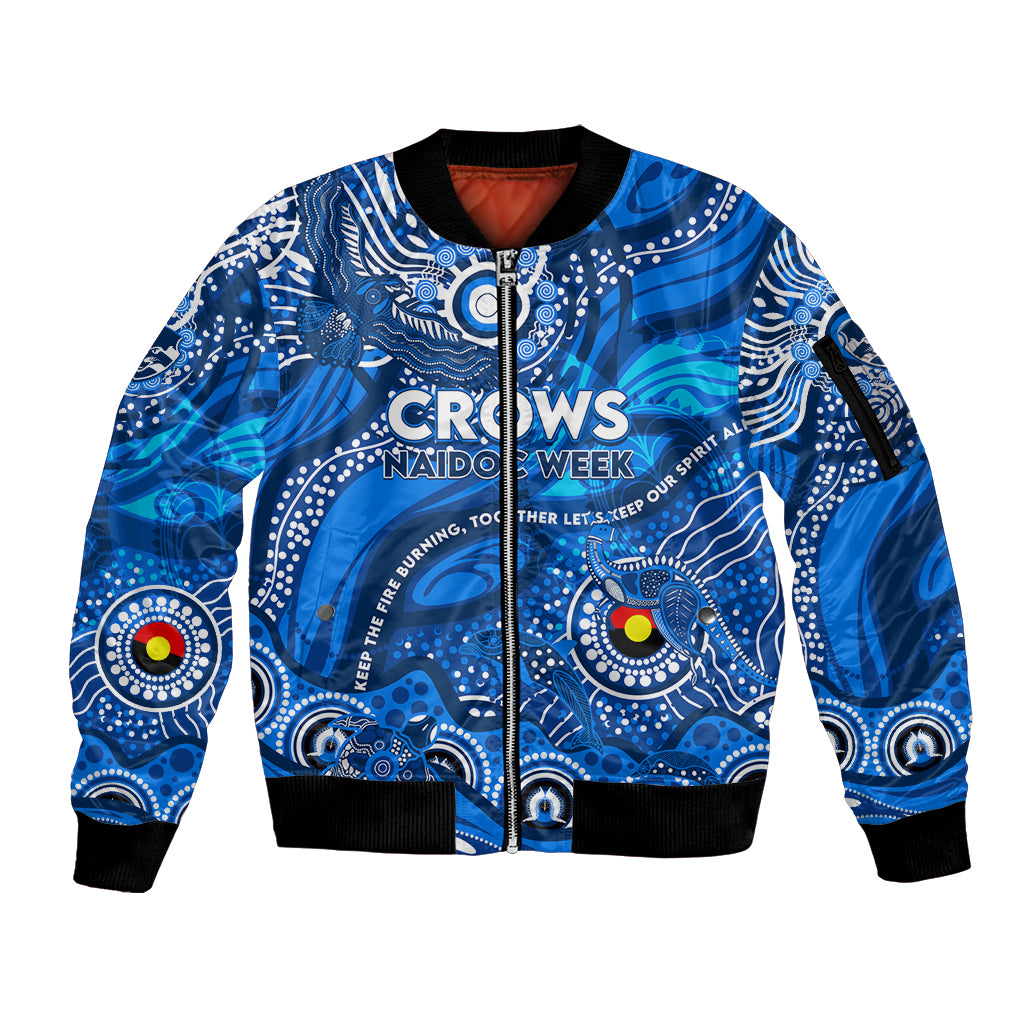 Custom NAIDOC Week 2024 Cats Sleeve Zip Bomber Jacket Aboriginal Animals Keep The Fire Burning