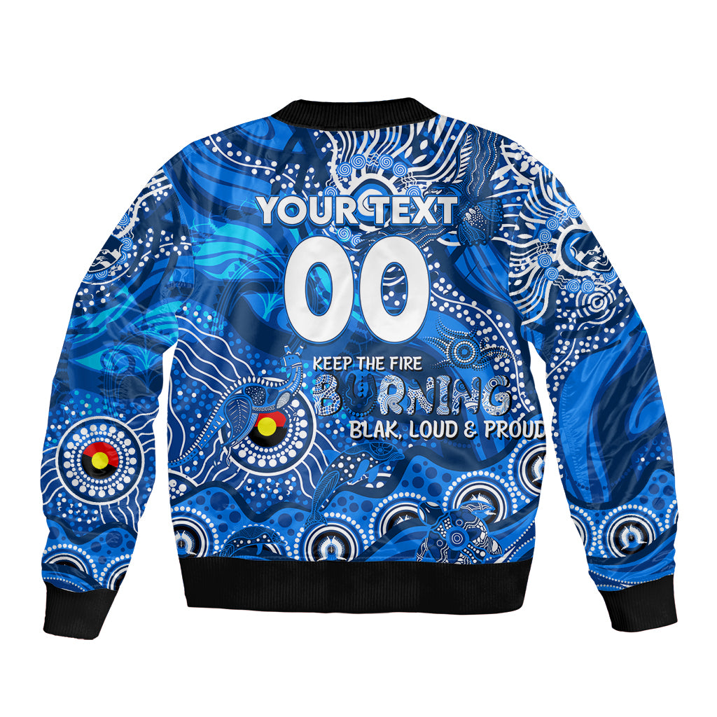 Custom NAIDOC Week 2024 Cats Sleeve Zip Bomber Jacket Aboriginal Animals Keep The Fire Burning