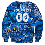 Custom NAIDOC Week 2024 Cats Sweatshirt Aboriginal Animals Keep The Fire Burning