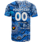 Custom NAIDOC Week 2024 Cats T Shirt Aboriginal Animals Keep The Fire Burning