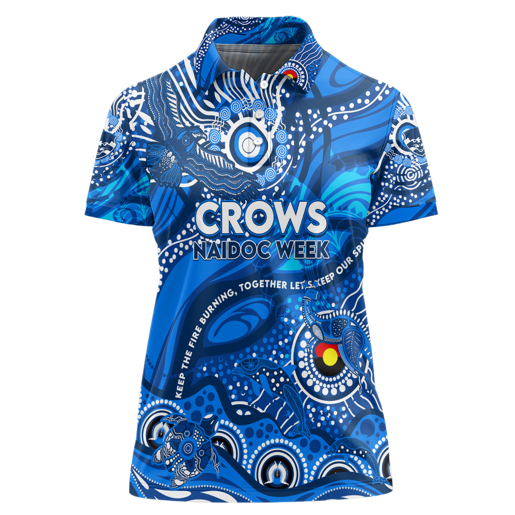 Custom NAIDOC Week 2024 Cats Women Polo Shirt Aboriginal Animals Keep The Fire Burning