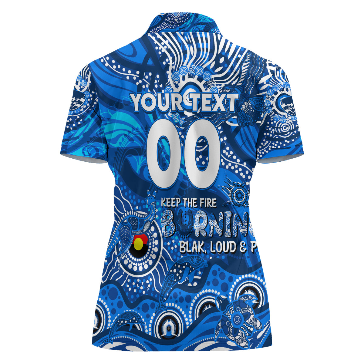 Custom NAIDOC Week 2024 Cats Women Polo Shirt Aboriginal Animals Keep The Fire Burning