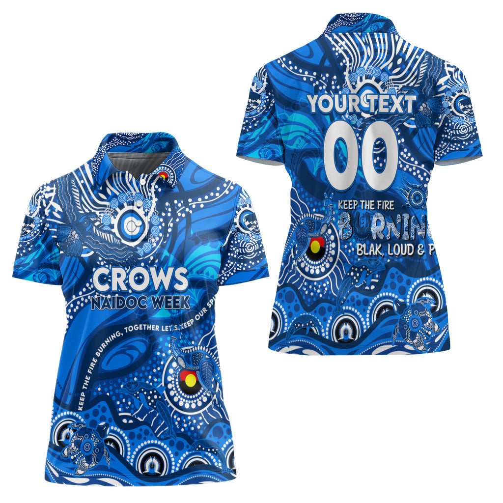 Custom NAIDOC Week 2024 Cats Women Polo Shirt Aboriginal Animals Keep The Fire Burning