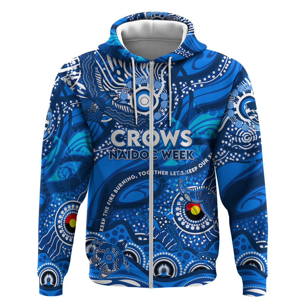 Custom NAIDOC Week 2024 Cats Zip Hoodie Aboriginal Animals Keep The Fire Burning