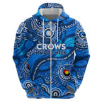 Custom NAIDOC Week 2024 Cats Zip Hoodie Aboriginal Animals Keep The Fire Burning