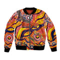 Custom NAIDOC Week 2024 Sunnies Bomber Jacket Aboriginal Animals Keep The Fire Burning