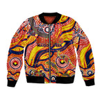 Custom NAIDOC Week 2024 Sunnies Bomber Jacket Aboriginal Animals Keep The Fire Burning