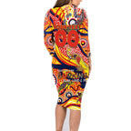 Custom NAIDOC Week 2024 Sunnies Family Matching Long Sleeve Bodycon Dress and Hawaiian Shirt Aboriginal Animals Keep The Fire Burning