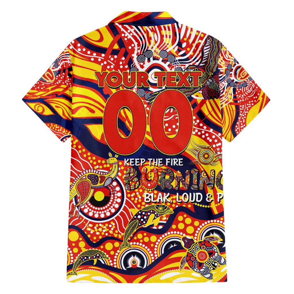 Custom NAIDOC Week 2024 Sunnies Family Matching Off The Shoulder Long Sleeve Dress and Hawaiian Shirt Aboriginal Animals Keep The Fire Burning