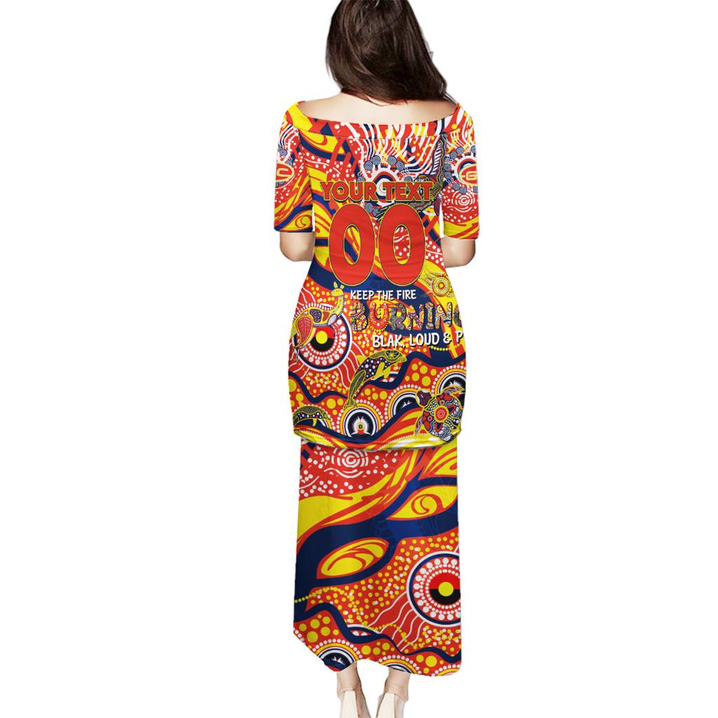 Custom NAIDOC Week 2024 Sunnies Family Matching Puletasi and Hawaiian Shirt Aboriginal Animals Keep The Fire Burning
