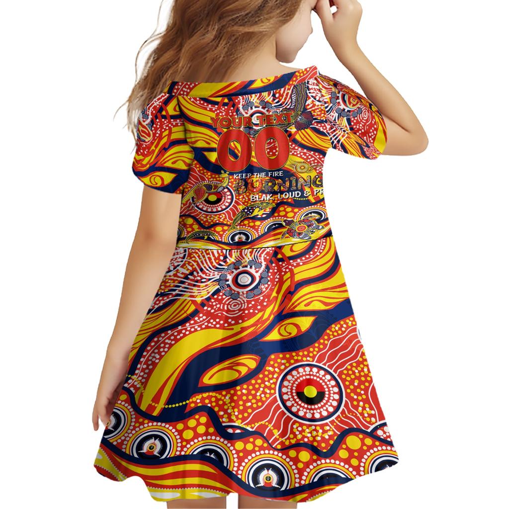 Custom NAIDOC Week 2024 Sunnies Family Matching Short Sleeve Bodycon Dress and Hawaiian Shirt Aboriginal Animals Keep The Fire Burning